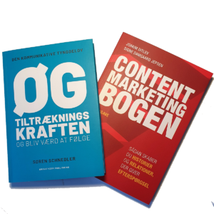 Bogpakke med Content Marketing Bogen og Øg Tiltrækningskraften